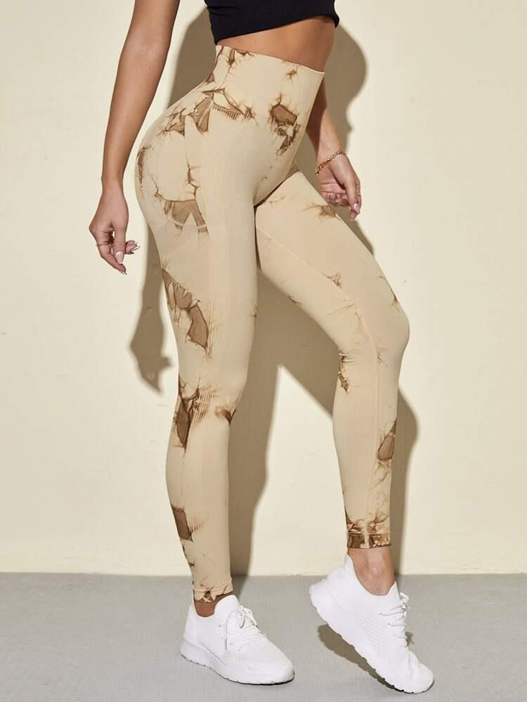 Colanți sport fără sudură pentru femei, vopsiți pe abdomen, talie înaltă, yoga, fitness, pantaloni de alergare, ciclism, respirabili, sport, colanți, antrenament, îmbrăcăminte de sală_voghion.com