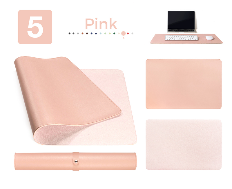 Double-side Portable Large Mouse Pad Gamer Waterproof PU Leather Suede Desk Mat Computer Mousepad Keyboard Table Cover_voghion.com