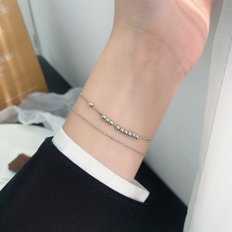 S Puur zilver, prachtig en veelzijdig, rond dubbellaags met een niche-temperament, eenvoudig ontwerp van sieraden, kraal_voghion.com