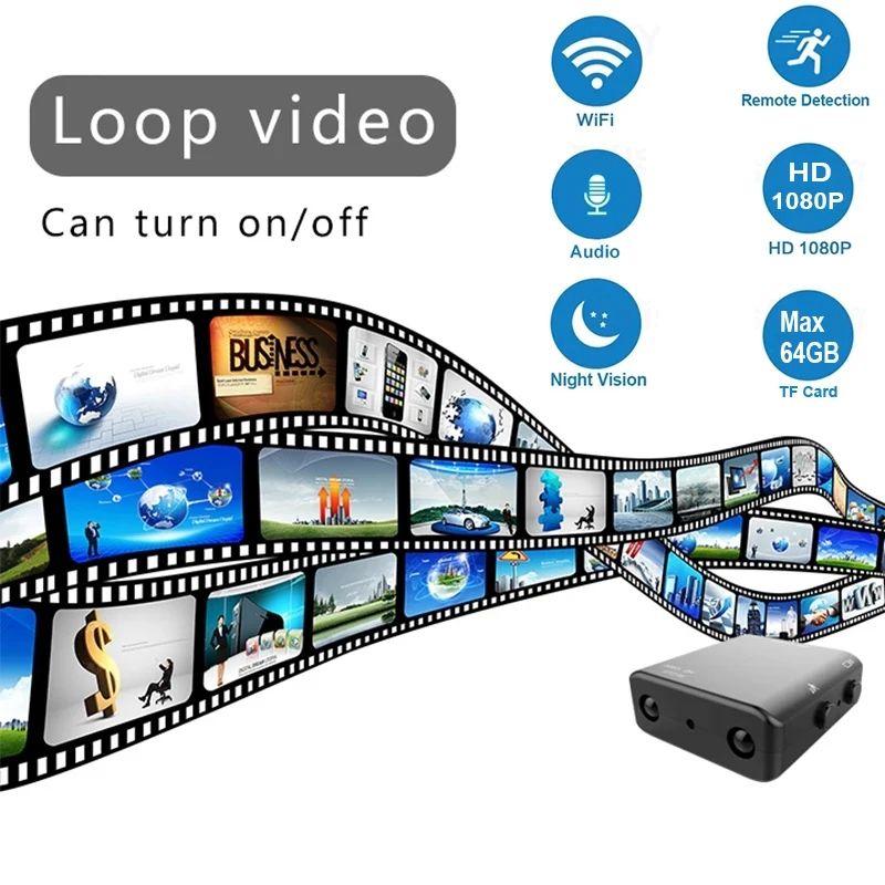 XD Camera 1080p HD Video Smart IR-CUT Infrared Night Vision Sports Camera(Direct Version No Battery)_voghion.com