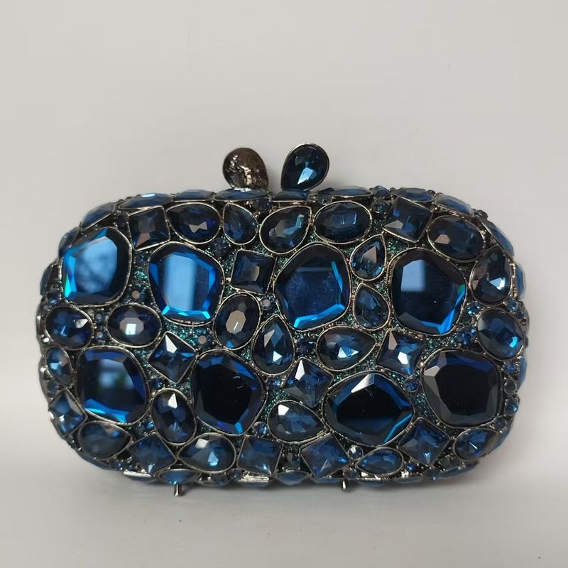 Xiyuan Achat Türkis Diamantbesetzte Abend-Bankett-Clutch mit Strass_voghion.com
