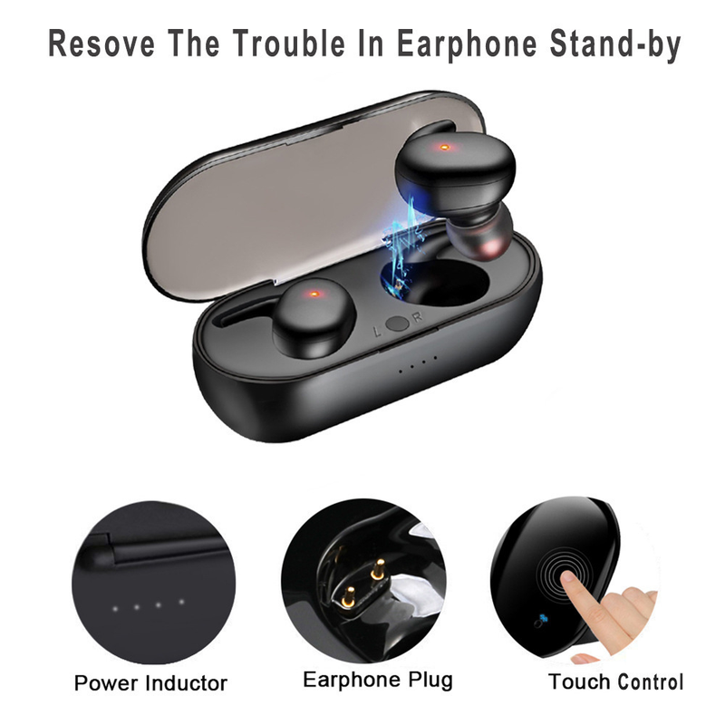 Drahtlose Bluetooth 5.0 TWS-Geräte, Anti-Bruch-Kopfhörer, Lautsprecher, mit Mikrofon, für iPhone, Samsung, Huawei_voghion.com