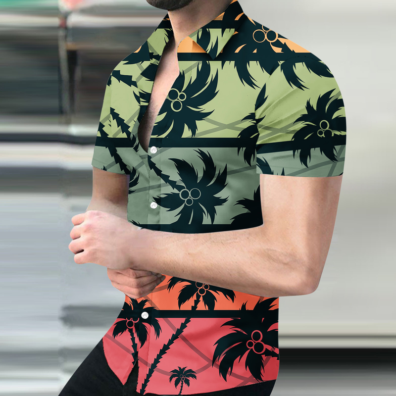 Poletna nova moška majica s kratkimi rokavi s 3D digitalnim tiskom in večjo velikostjo za prosti čas_voghion.com