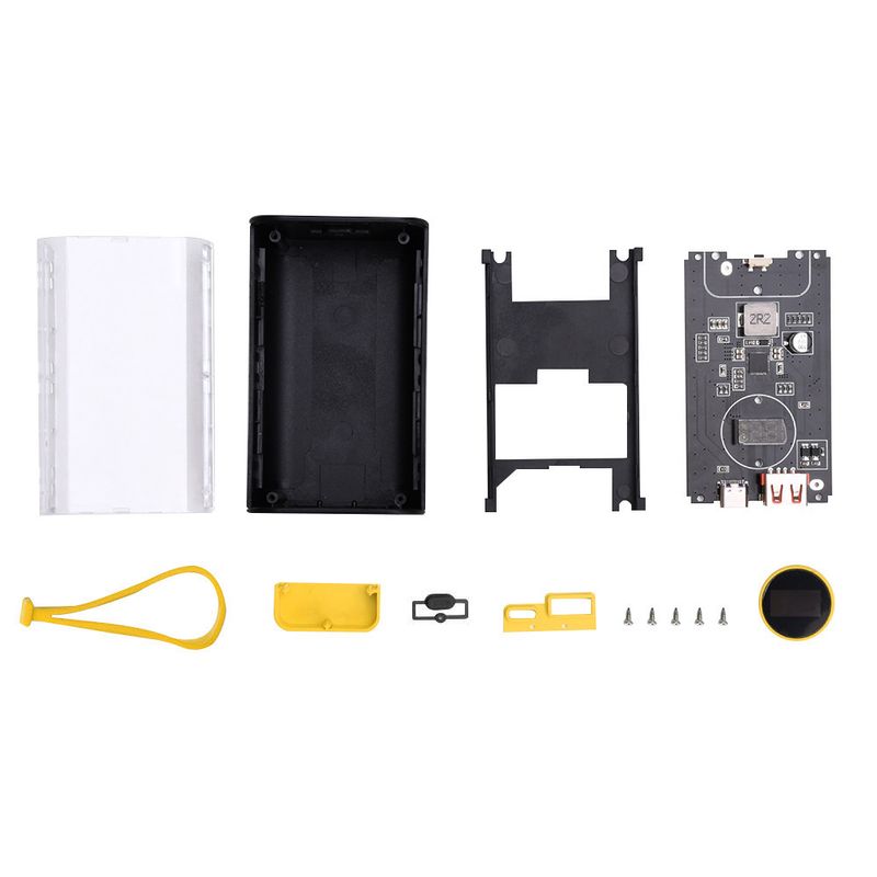 21700 Batterieladegerät DIY Transparent Bank Shell PD 22,5 W Schnellladung 10000 mAh Polymer Mobile Stromversorgungsgehäuse_voghion.com