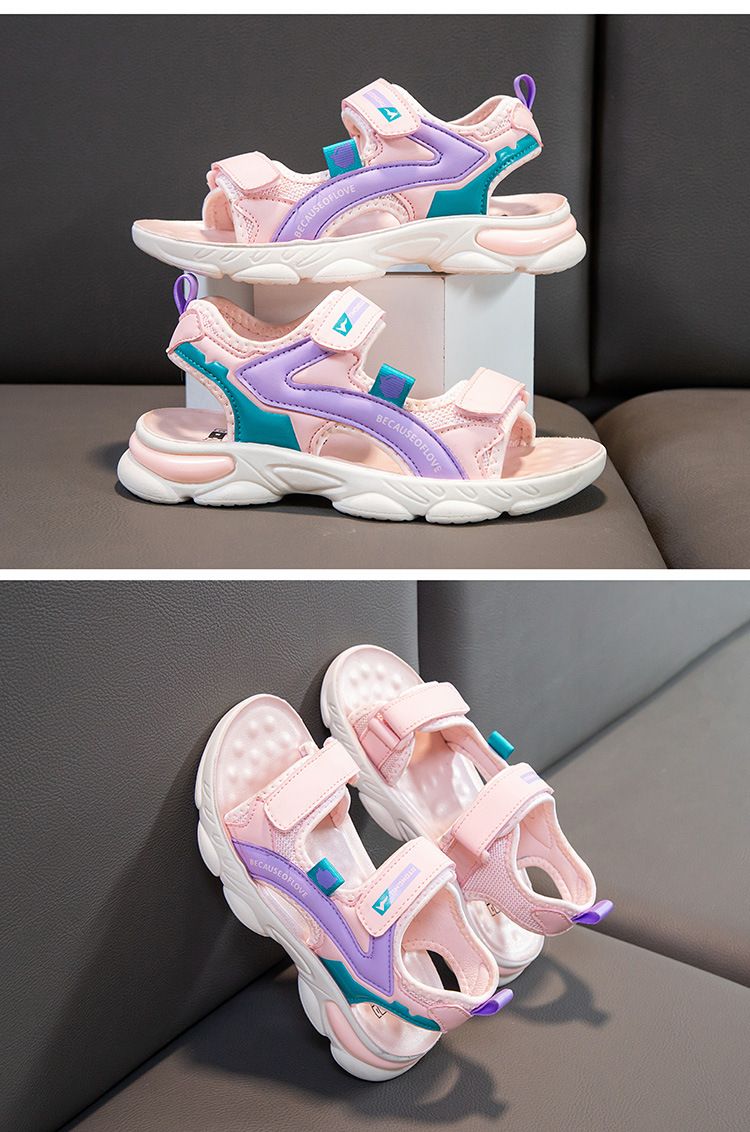 Mother Kids Summer Open Toe Polyurethane Soft Soled Student Sports Sandals Korean Version Boys And Girls Beach Shoes Trend_voghion.com