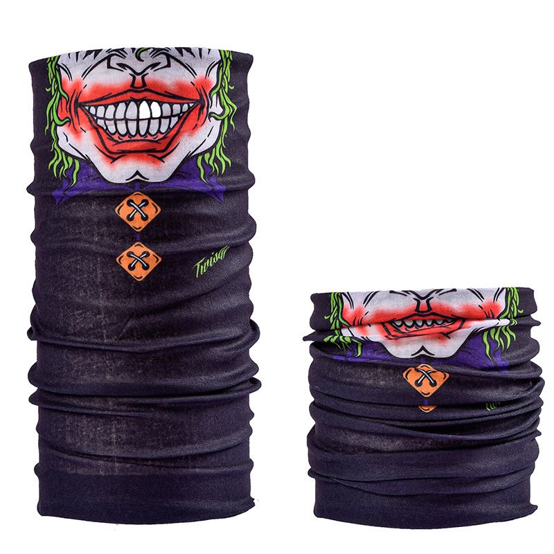 Fahrradmaske, Thermoschal, Halloween-Requisiten, Totenkopf, variabler Gesichtsschal, nahtloses multifunktionales magisches Kopftuch_voghion.com