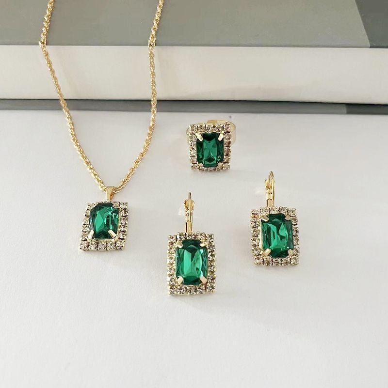 Collana da sposa in cristallo, orecchini, anello, bracciale, set di gioielli per la cena di nozze, accessori_voghion.com