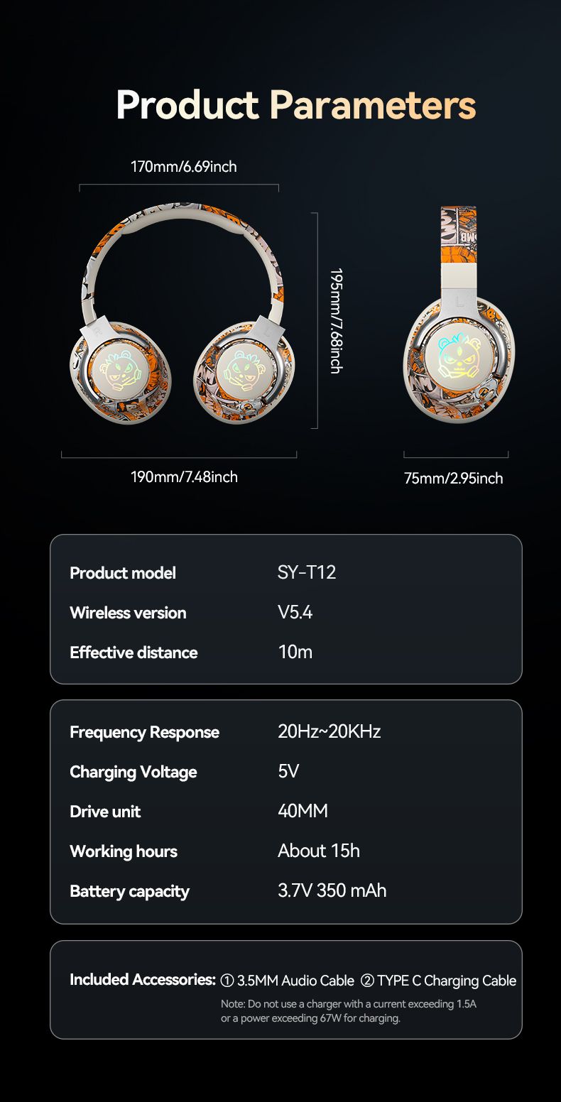2025 Drahtloser Bluetooth-Kopfhörer Mode-Kopfhörer für Spiele Gaming Lange Akkulaufzeit Headset Mikrofon Musik_voghion.com