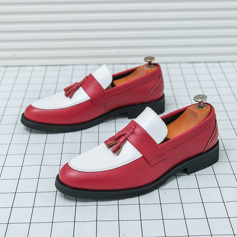 Scarpe Le Fu da uomo, primavera 2025, nuove, formali, in pelle, con nappine, un passo, taglia 46_voghion.com