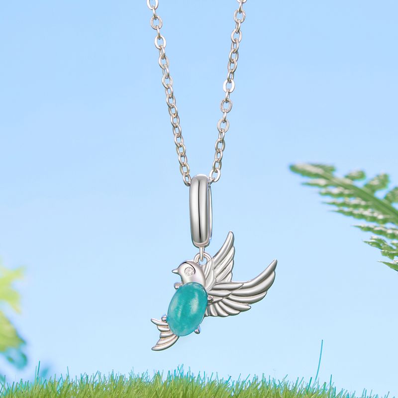 Bird Pendant Charm Sterling Silver Charm_voghion.com