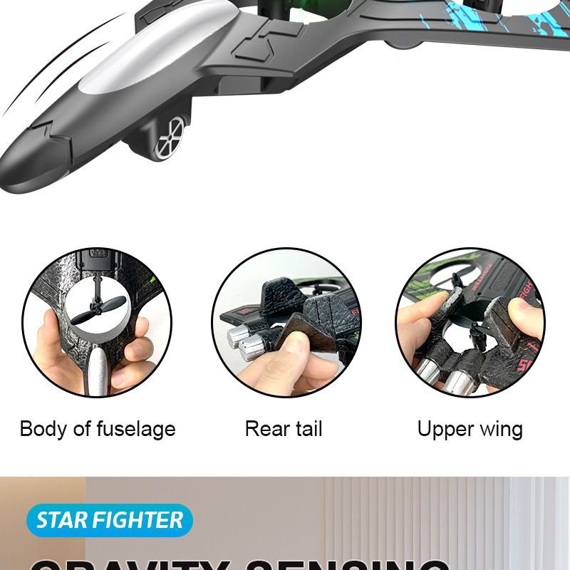 Espuma controle remoto aeronave drone planador queda resistente quadricóptero brinquedos infantis_voghion.com