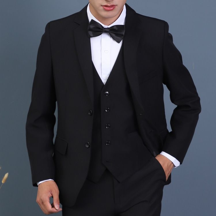 Terno de padrinho premium CT, conjunto masculino de três peças para casamento, traje para irmão, paletó de negócios, roupa formal_voghion.com