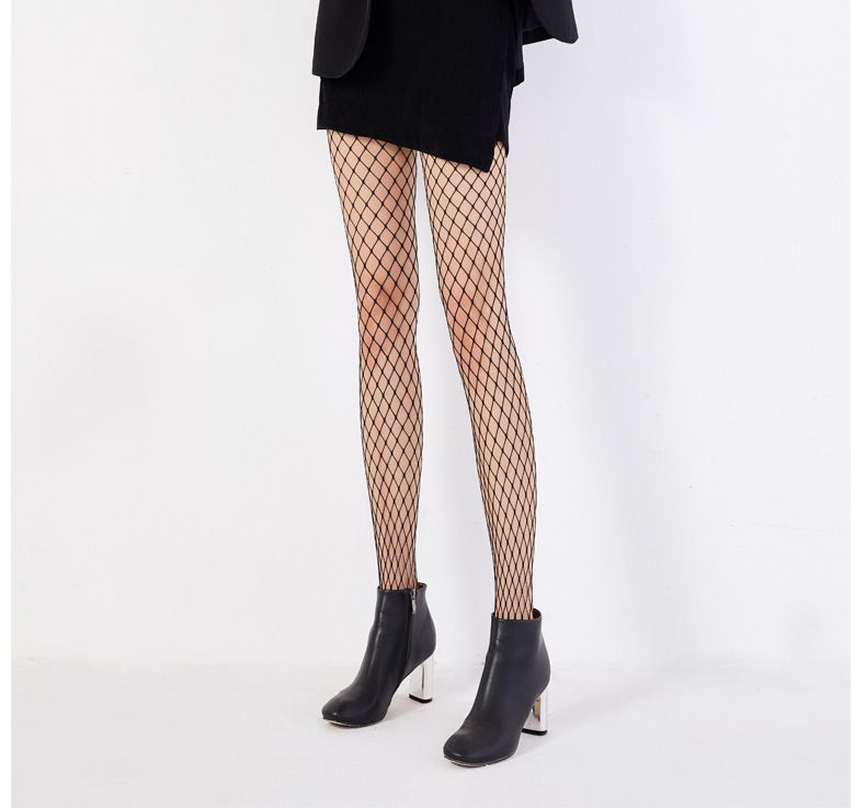 Unisex jk netzstrümpfe schwarz mesh auge strümpfe ausgehöhlt sexy heißer abnehmen lange_voghion.com