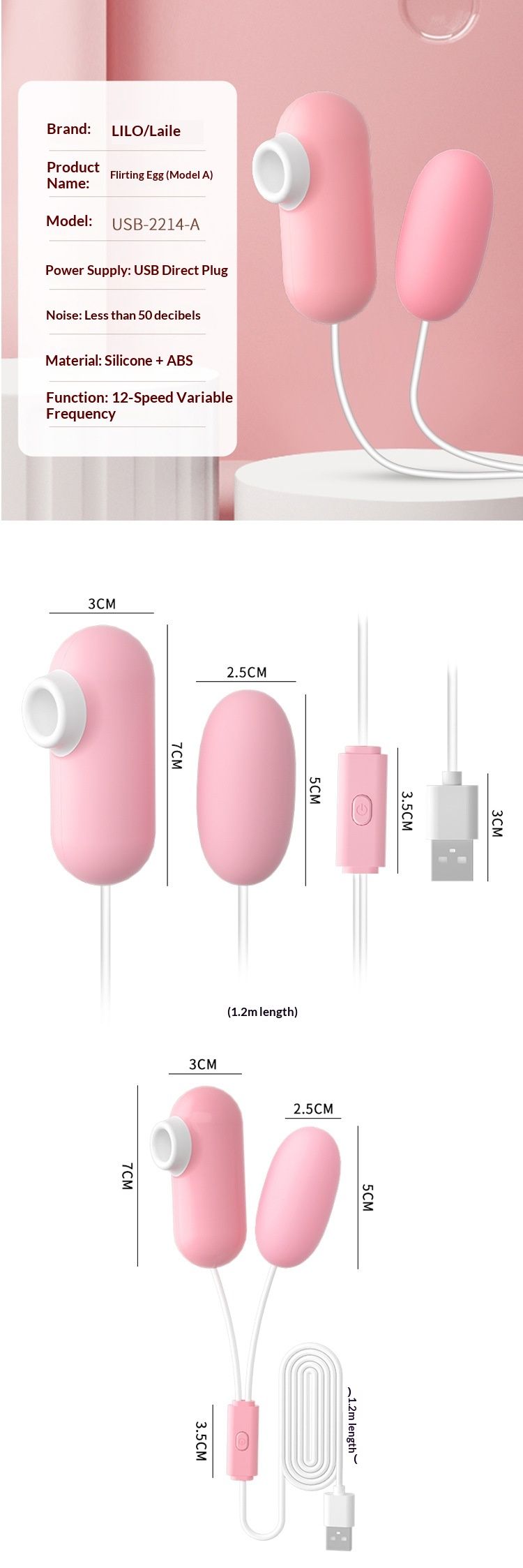 luckyqqyp Laile Flirting Egg Modèle ABCDE Vibrateur à succion Jouets sexuels pour adultes Vente en gros Dropshipping_voghion.com