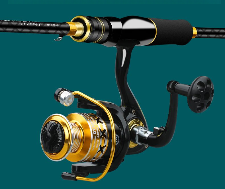 New Lure Set Carbon Fiber Ultra-light Fishing Black Fish Beginner Entry Single Rod Straight Handle Baitcasting Reel_voghion.com