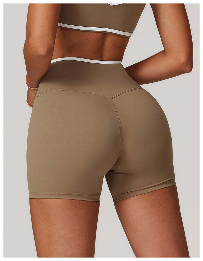 High Waist Yoga Shorts For Women - Seamless Naked Feel Squat Proof Gym Workout Shorts With Peach Lift Design_voghion.com