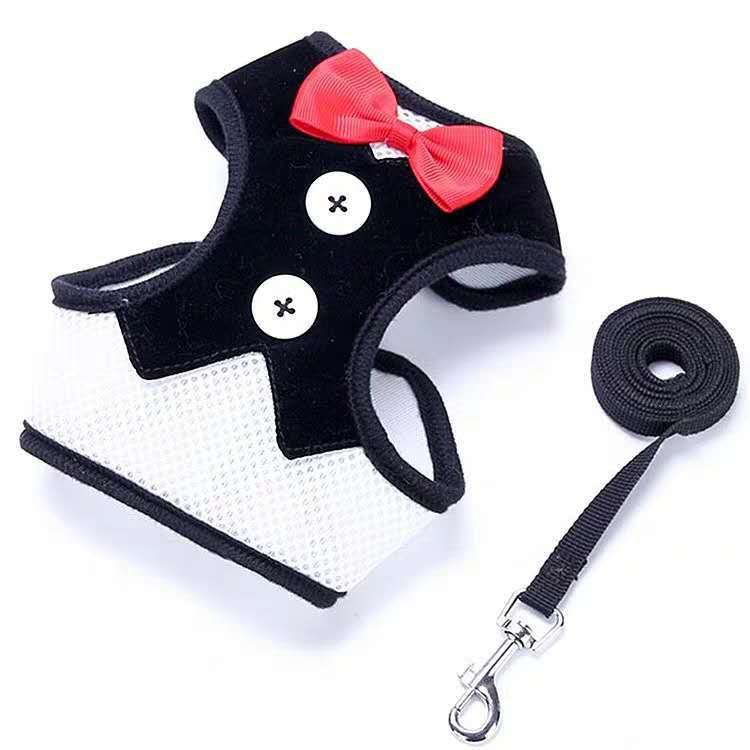 Jingxiu Hundeleine Weste-Stil Abendkleid Fliege Brustgeschirr Haustierbedarf_voghion.com