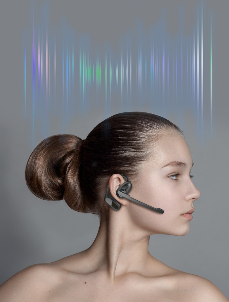 Business Telephone Call Center OWS Bluetooth Headset_voghion.com