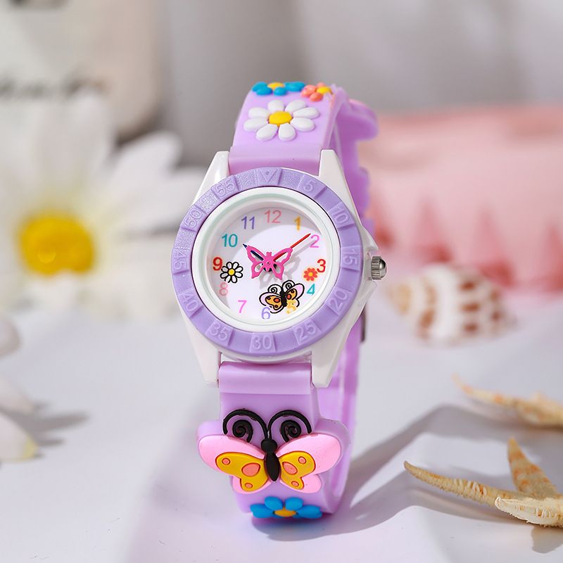 watch Butterfly Cartoon Quartz Digital Silicone Band Children's Gift Watch_voghion.com
