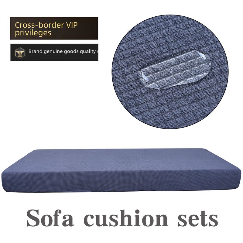 Water-repellent fleece corn grain pineapple lattice sofa cushion cover elastic sofa cushion cover_voghion.com