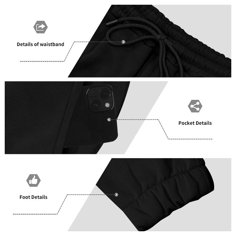 Autumn Winter Fleece Drawstring Men's Loose Casual Sports Multi-Pocket Cargo Pants_voghion.com