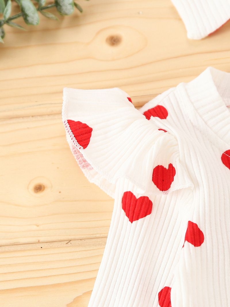 Ropa nueva de otoño e invierno para hombre y mujer, mono de manga larga con estampado en forma de corazón y pañuelo para la cabeza_voghion.com