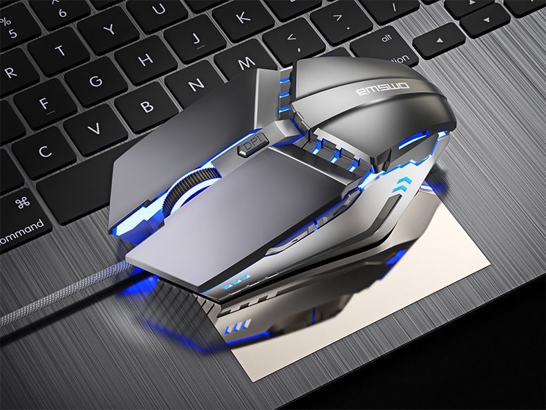 Button Silent Multi-Button Gaming Mouse Colorful Lighting DPI Adjustable Wired Office Internet Cafe E-Sports_voghion.com