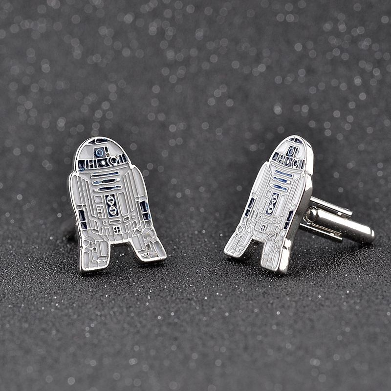 Spaceship men's business fashion shirt cufflinks accessories source factory spot _voghion.com
