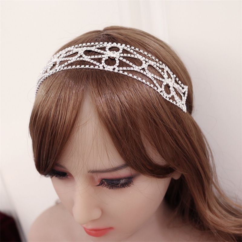 Nuovo copricapo da sposa, moda femminile, fascia elastica personalizzata con diamanti d'acqua_voghion.com