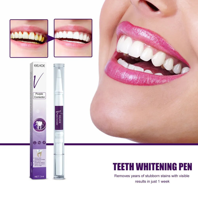 V34 Purple Whitening Tooth Paste Čistí ústa Svěží dech Odstraňuje žluté skvrny Chrání zuby White Dekontaminační péče 2023_voghion.com