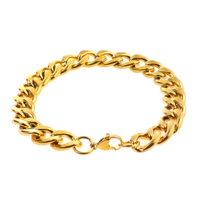 Acciaio inossidabile NK Titanio Acciaio Uomo e Donna Coppia Collana Cubana Grande Catena Oro Hip Hop Punk Gioielli Catena Sezione Piatta Catena_voghion.com