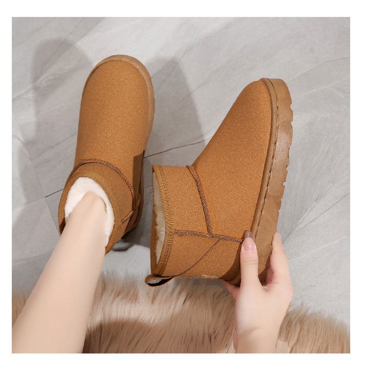 Scarpe da donna, stivali invernali da neve – stivaletti slip-on foderati in pelliccia (3 colori)_voghion.com