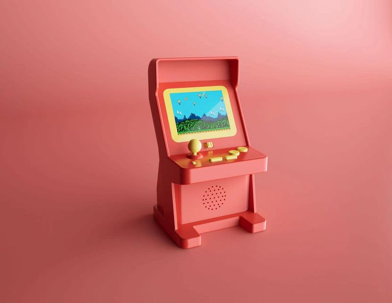 Retro draagbare spelcomputer voor kinderen uit de jaren 70, 80 en 90 - klassiek draagbaar en desktop gaming-apparaat met kleurenscherm en 500 ingebouwde spellen_voghion.com