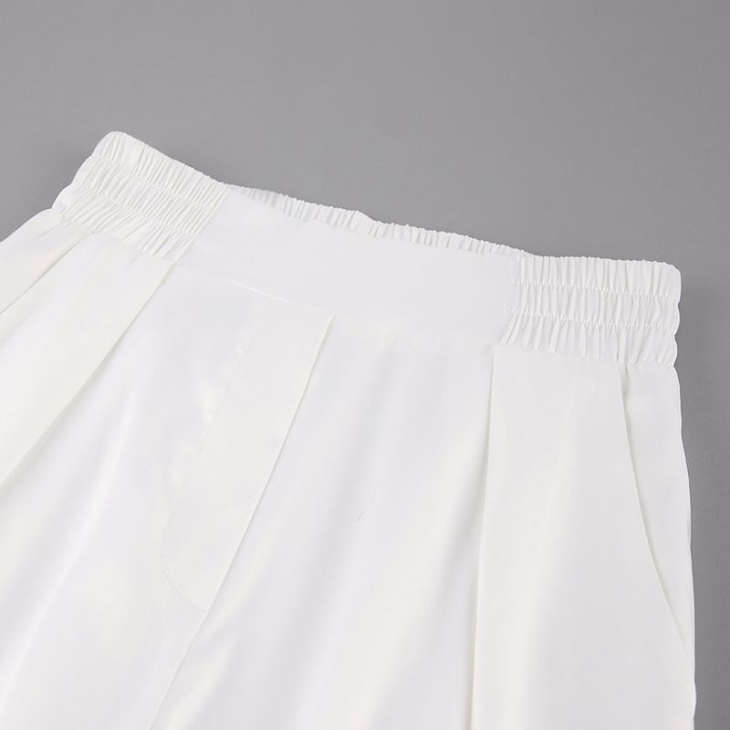Abbigliamento da donna Moda Gilet Completo Gonna con lacci Pantaloni Completo in raso drappeggiato_voghion.com