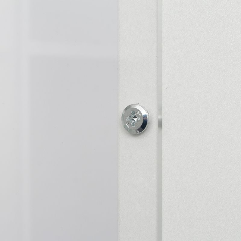 Vetrina a LED con vetro frontale, 2 Türen, Weiß Für Wohnzimmer_voghion.com