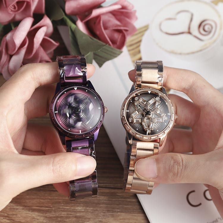 Ceas de lux pentru femei cu cuarț impermeabil, curea din oțel, cu diamant pătrat și stea cu cinci colțuri, nou, cu timp de funcționare_voghion.com