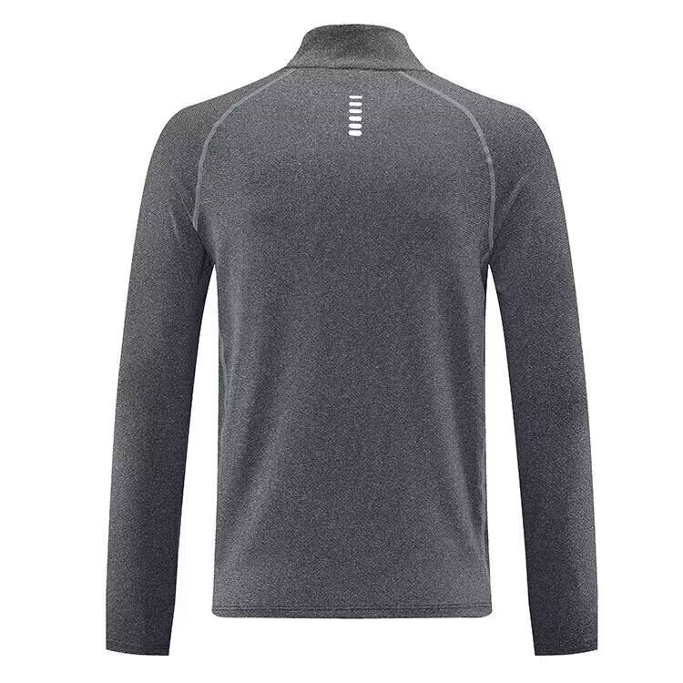 Men's Clothing Quick-Drying Clothes Long Sleeve Half Zip Training Suit Marathon Running Fitness Sports Tops_voghion.com