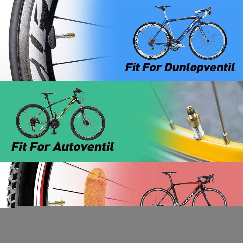 Air valve adapter air pump inflatable bicycle air nozzle pump French to American conversion nozzle American nozzle adapter SV AV DV_voghion.com