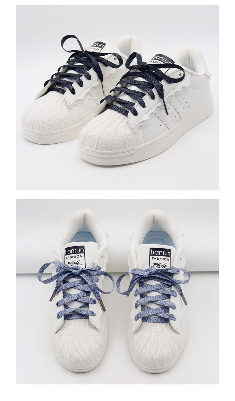 Lacci per scarpe piatti da 0,8 cm in poliestere, adatti per scarpe casual alla moda, scarpe sportive e scarpe da skateboard._voghion.com