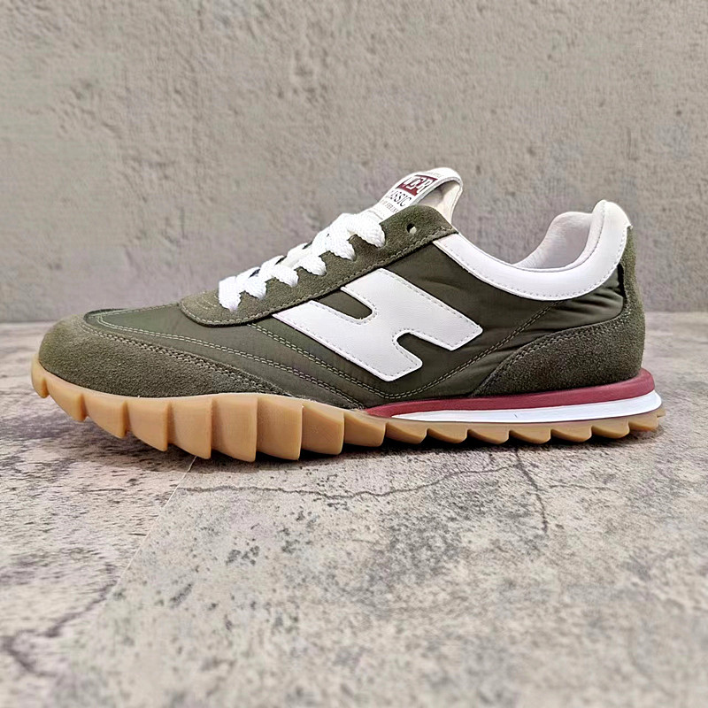 Sports Shoes Men's 2023 New Breathable Leather With Ice Silk Cloth Soft Bottom German Training Casual Trend All-Match Forrest Gump_voghion.com