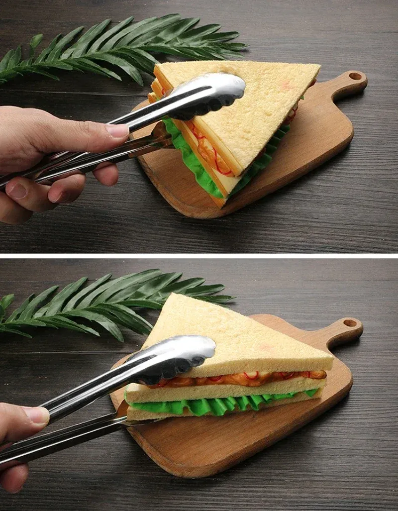 Edelstahl Küche Lebensmittel Zange Haushalts Produkte Kochen Utensilien Kochgeschirr Bbq Assesories Grill Zubehör Buffet Brot_voghion.com