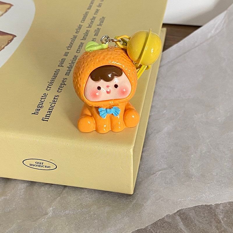 New 3D Fruit Keychain With Bell, Girly Student Accessories, Best Friend Gift, Couple Pendant_voghion.com
