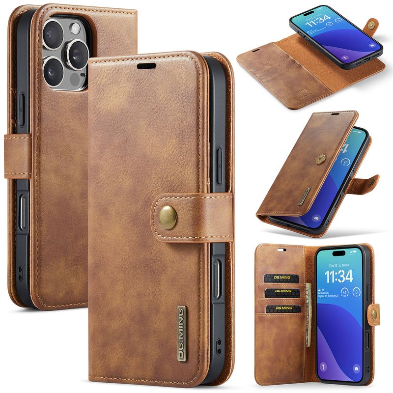 Suitable for iPhone16 Pro Max magnet split mobile phone leather case iPhone15 Pro Max protective case_voghion.com