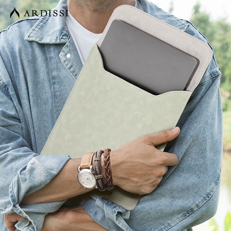 Computer Sleeve Case For Book IPad Air M1 M2 13 14 15 6 16 Pro 12 9 11 Inch Cover Bag Pouch Matte Vegan Leather_voghion.com