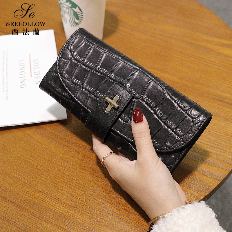 Damen Lange 2025 Neue Echtes Leder Clutch Damen Elegante Designer Trendy Kleine Brieftasche_voghion.com