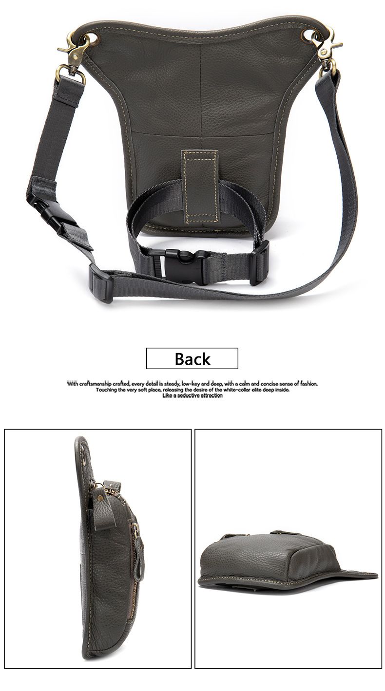 MVA New Arrival Outdoor Sports First Layer Cowhide Leg Bag_voghion.com