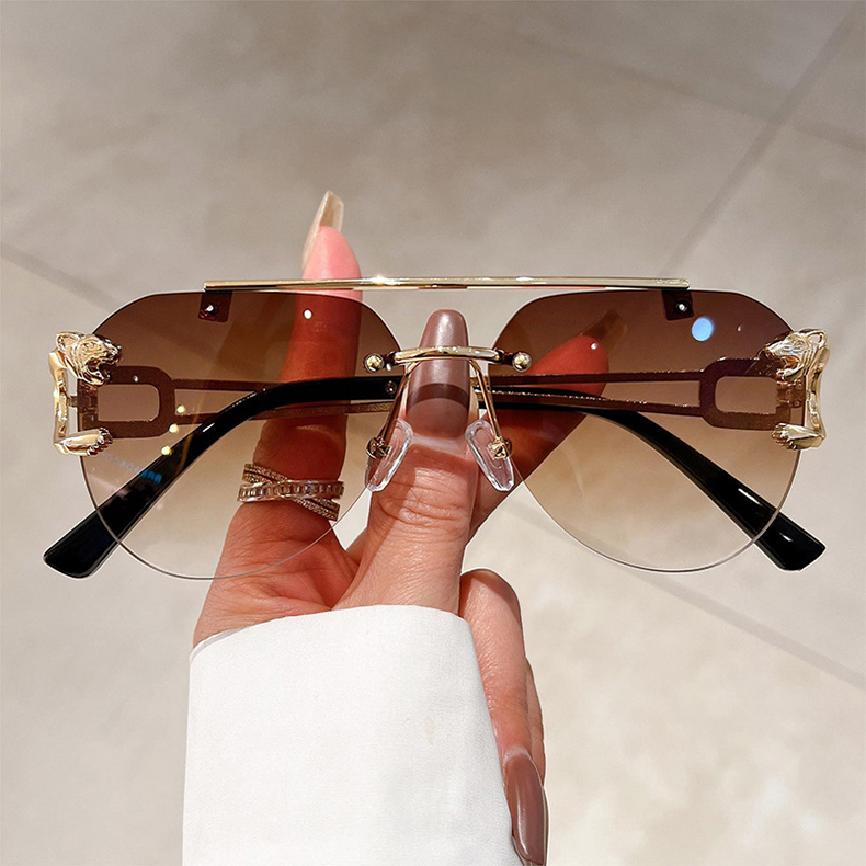 Randlose Suglasses Wome 2023 Fashio Glasses Vitage Shades Dropshippig Luette De Soleil Femme Gafas De Sol Mujer_voghion.com