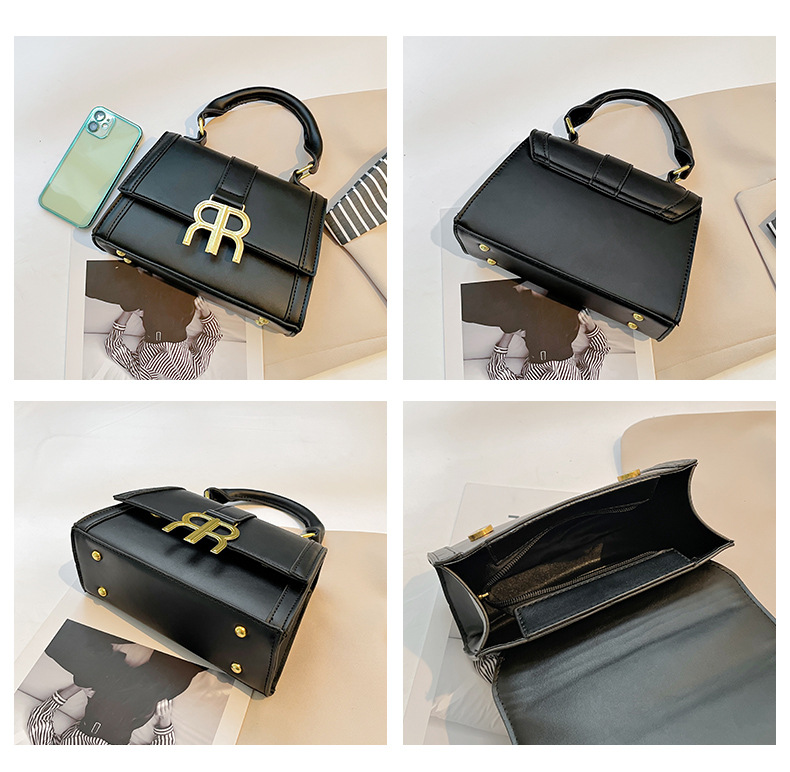 2023 new bag women's bag fashion all-match shoulder bag solid color splicing handbag niche foreign trade Messenger bag trend_voghion.com
