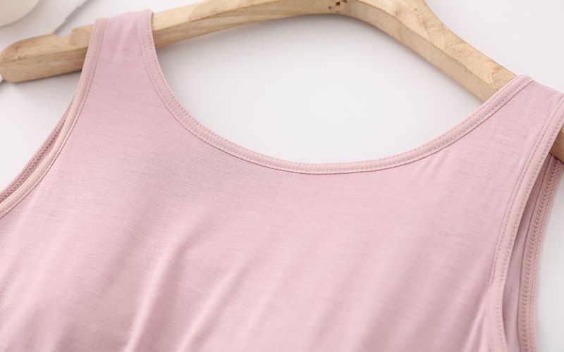women's clothing One-piece vest bra with chest pad for women, can be worn outside without steel ring_voghion.com