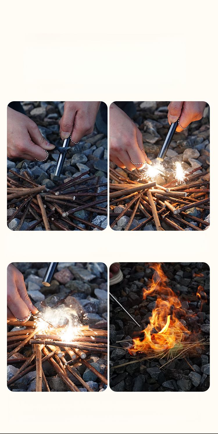 Kit di pietra focaia per esterni, asta di magnesio, accendifuoco impermeabile, campanello per campeggio, attrezzatura per la sopravvivenza in natura_voghion.com